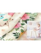 Bocioland Scutec din bambus 30x30 cm boho flowers