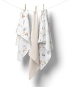 Bocioland Set 3 scutece multifunctionale Beige 70x70 cm din muselina 100 bumbacsuprafata texturatamoale si absorbanta