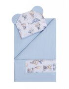 Bocioland Set paturica si pernuta Waffle Bunny 75x100 cmrealizat din bumbac 100recomandat de la nastere