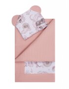 Bocioland Set paturica si pernuta Waffle Dream Pink 75x100 cmrealizat din bumbac 100recomandat de la nastere