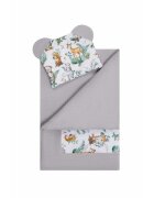 Bocioland Set paturica si pernuta Waffle Forest 75x100 cmrealizat din bumbac 100recomandat de la nastere