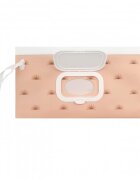 Bocioland Suport portabil pentru servetele umede Pinkcu capac etansare dubla agatatoare practica cu capsa dimensiune 24x13.5x5 cm