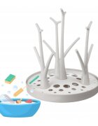 Bocioland Uscator pentru biberoane White dimensiune 22 x 26 cm