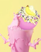 Bomb Cosmetics Bomba de baie efervescenta Banana Delight Raw Blaster 150g