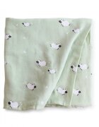 Bonjourbébé Muselina din bumbac si bambus scutec sau paturica multifunctionala Funny Farm 120x120 cm