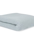 Bonjourbébé Paturica tricotata din bumbac organic 70x90 cm azul