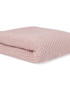 Bonjourbébé Paturica tricotata din bumbac organic 70x90 cm rose