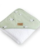 Bonjourbébé Prosop de baie cu gluga pentru bebelusi 0-5 ani bumbac certificat OEKO-TEX 100x100 cm Funny Farm