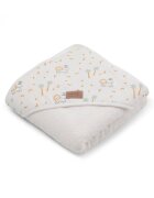 Bonjourbébé Prosop de baie cu gluga pentru bebelusi 0-5 ani bumbac certificat OEKO-TEX 100x100 cm Nairobi Mustard