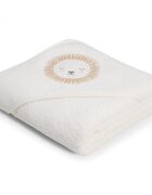 Bonjourbébé Prosop de baie cu gluga pentru bebelusi 0-5 ani bumbac certificat OEKO-TEX 100x100 cm Nairobi Mustard