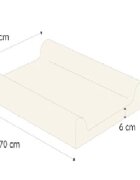 Bonjourbébé Saltea de infasat cu spate intarit si margini de protectie 50x70 cm Monstera Monkey