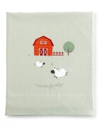 Bonjourbébé Set lenjerie patut cu 3 piese jersey Funny Farm 60x120 cm bumbac