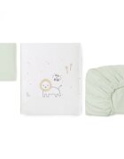 Bonjourbébé Set lenjerie pentru patut mini 3 piese jersey Nairobi 90x40 cm