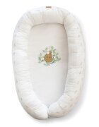 Bonjourbébé Suport de dormit Babynest 2 in 1 din bumbac Spring Cottage Hunter Green 95x65x18 cm