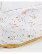 Bonjourbébé Suport de dormit babynest 2 in 1 Premium bumbac Nairobi Mustard 95x65x18 cm