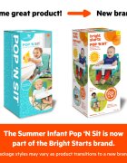 BRIGHT STARTS Scaun de masa portabil PopN Sit Grey