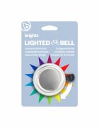Brightz Clopotel argintiu cu lumini led multicolore pentru bicicleta