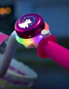 Brightz Clopotel roz cu lumini led multicolore pentru bicicleta
