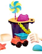 BToys Galeata cu 9 jucarii de nisip albastra B.Toys