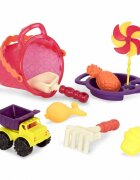 BToys Galeata rosie cu 9 jucarii de nisip B.Toys