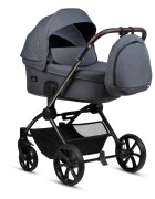 Buba Carucior pentru copii Kanatitza Ebony 2 in 1 cu suspensii scaun reversibil rucsac suport pahar plasa insecte si husa ploaie