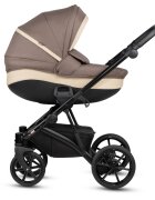 Buba Carucior pentru copii Zaza2 Coffee Brown 2 in 1 cu suspensii scaun reversibil rucsac suport pahar plasa insecte si husa ploaie