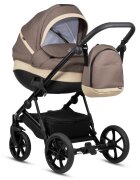Buba Carucior pentru copii Zaza2 Coffee Brown 2 in 1 cu suspensii scaun reversibil rucsac suport pahar plasa insecte si husa ploaie