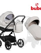 Buba Carucior pentru copii Zaza2 Cream 2 in 1 cu suspensii scaun reversibil rucsac suport pahar plasa insecte si husa ploaie
