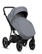 Buba Carucior pentru copii Zaza2 Dark Grey 2 in 1 cu suspensii scaun reversibil rucsac suport pahar plasa insecte si husa ploaie