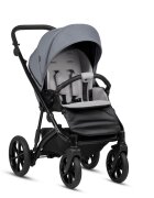 Buba Carucior pentru copii Zaza2 Dark Grey 2 in 1 cu suspensii scaun reversibil rucsac suport pahar plasa insecte si husa ploaie