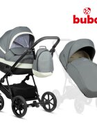 Buba Carucior pentru copii Zaza2 Mint 2 in 1 cu suspensii scaun reversibil rucsac suport pahar plasa insecte si husa ploaie