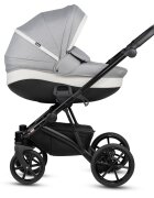Buba Carucior pentru copii Zaza2 Warm Grey 2 in 1 cu suspensii scaun reversibil rucsac suport pahar plasa insecte si husa ploaie