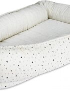 BUBABA Baby nest beige hearts cu 2 fete si 2 inimioare