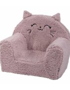 BUBABA Fotoliu din burete Cozy Kitty pink