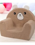 BUBABA Fotoliu din burete Cozy Teddy 9 luni-5 ani brown