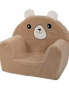 BUBABA Fotoliu din burete Cozy Teddy 9 luni-5 ani brown