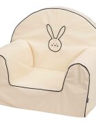 BUBABA Fotoliu din burete pentru copii Bunny White 9 luni-5 ani