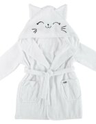 BUBABA Halat de baie cu urechi Kitty White