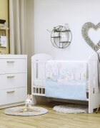 BUBABA Lenjerie patut 2 piese Blue Bunny bumbac
