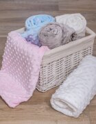BUBABA Patura pentru bebe in strat dublu 75 x 90 cm gri