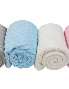 BUBABA Patura pentru bebe in strat dublu 75 x 90 cm gri
