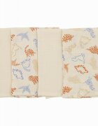 BUBABA Set 4 lavete din muselina 40x40 cm Beige Animals