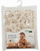 BUBABA Set 4 lavete din muselina 40x40 cm Beige Elephant