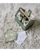 BUBABA Set 4 lavete din muselina pentru spalarea si ingrijirea bebelusului greenbeige
