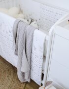 BUBABA Set de pat pentru bebelusi Happy lama 6 piese bumbac