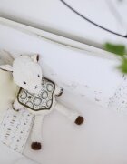 BUBABA Set de pat pentru bebelusi Happy lama 6 piese bumbac