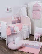 BUBABA Set de pat pentru bebelusi Pink Bunny 3 piese