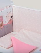 BUBABA Set de pat pentru bebelusi Pink Bunny 3 piese