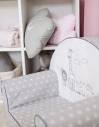 BUBABA Set de pat pentru bebelusi Safari 6 piese bumbac