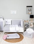 BUBABA Set de pat pentru bebelusi Safari 6 piese bumbac